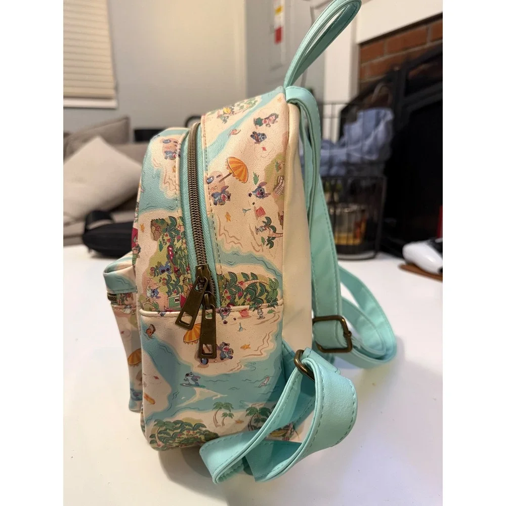 Very Rare Disney Loungefly Lilo & Stitch Tropical Island‎ Mini Backpack